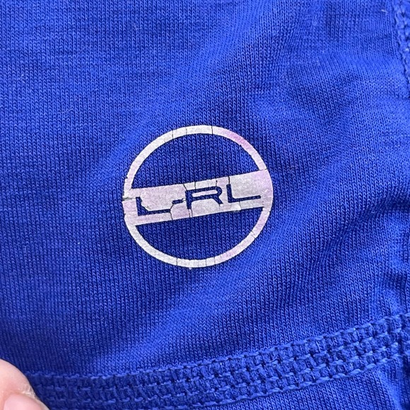 LRL Lauren Ralph Lauren Womens Blue Crew Neck‎ Long Sleeve Athletic Shirt XL - Picture 3 of 5